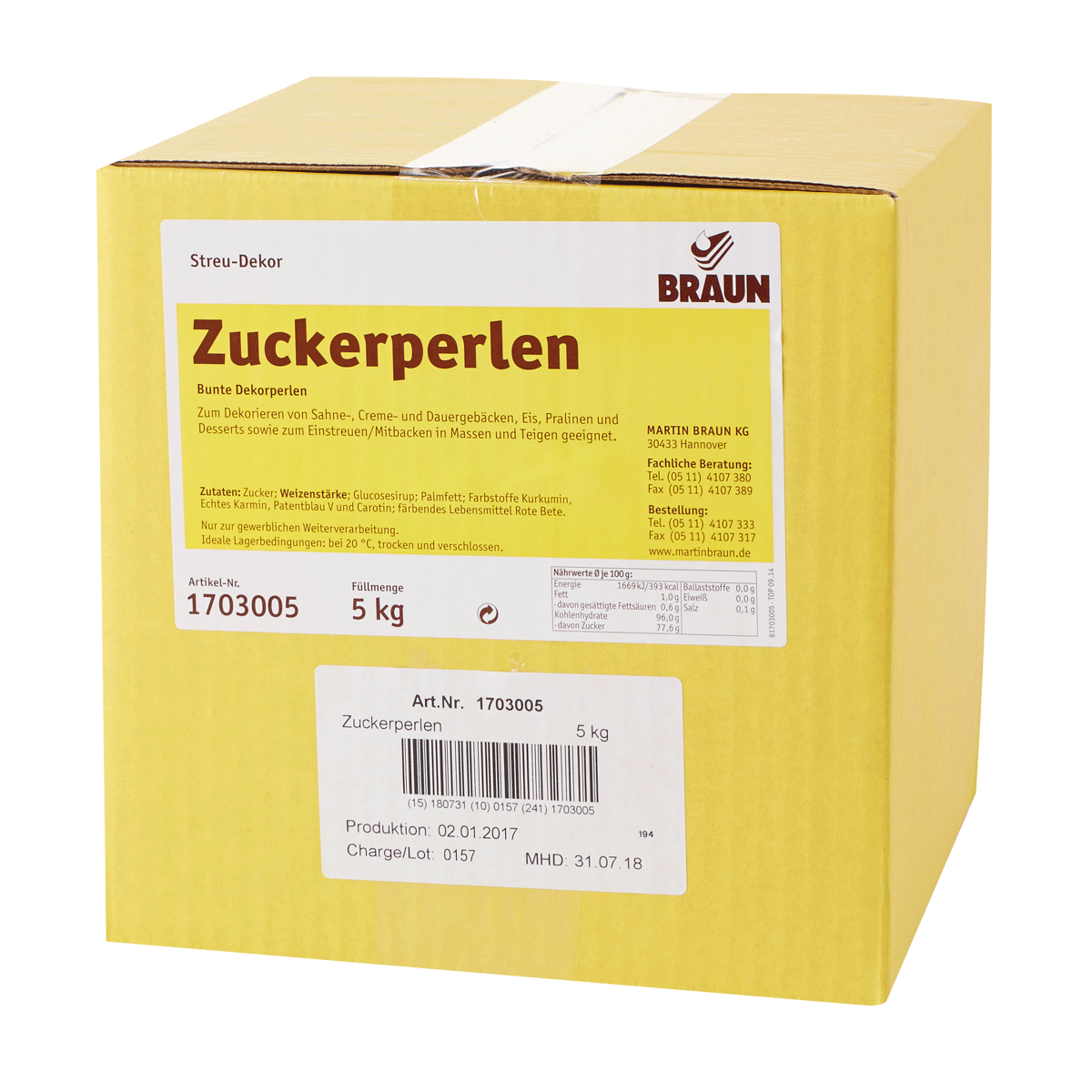 Zuckerperlen RSPO SG