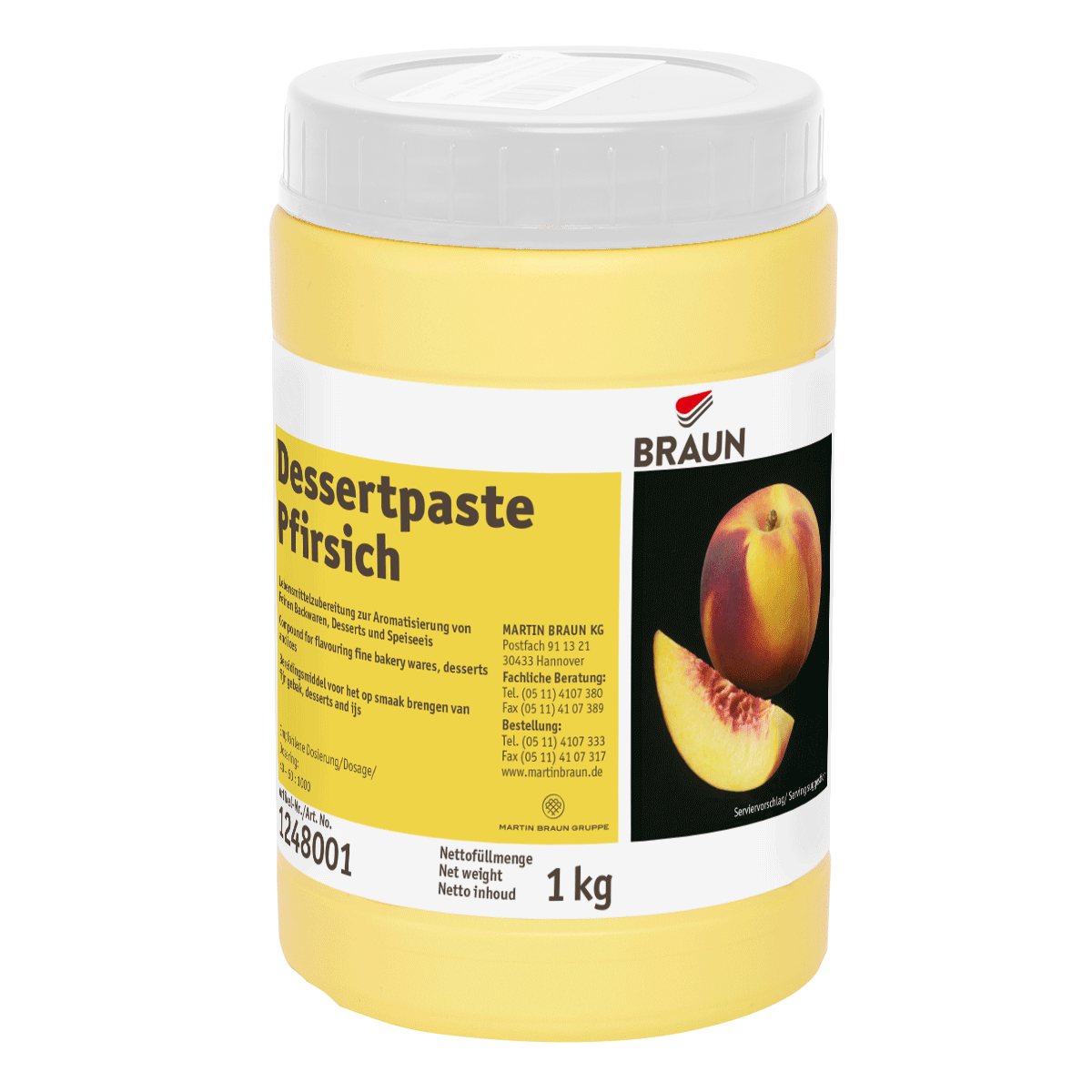 Dessertpaste Pfirsich