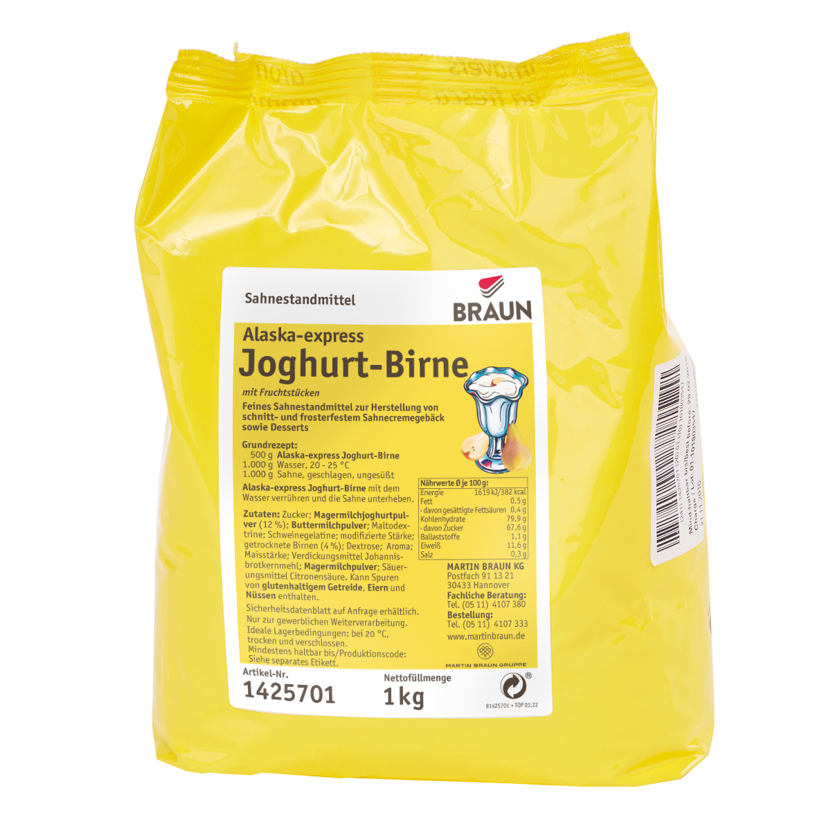 Alaska-express Joghurt-Birne