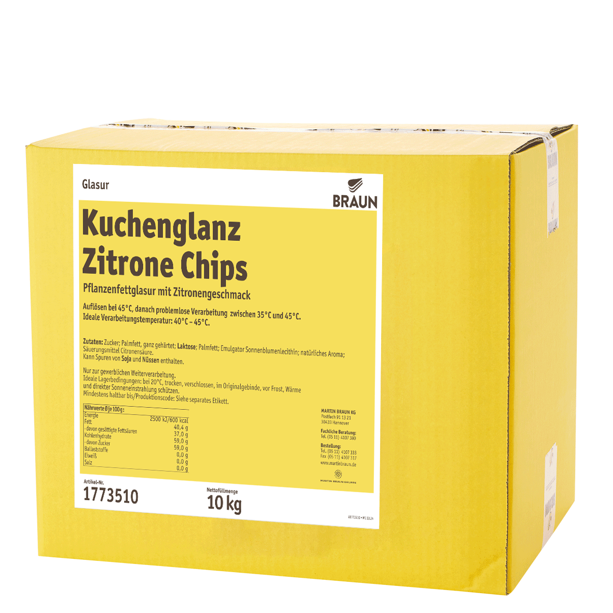 Kuchenglanz Zitrone Chips RSPO SG