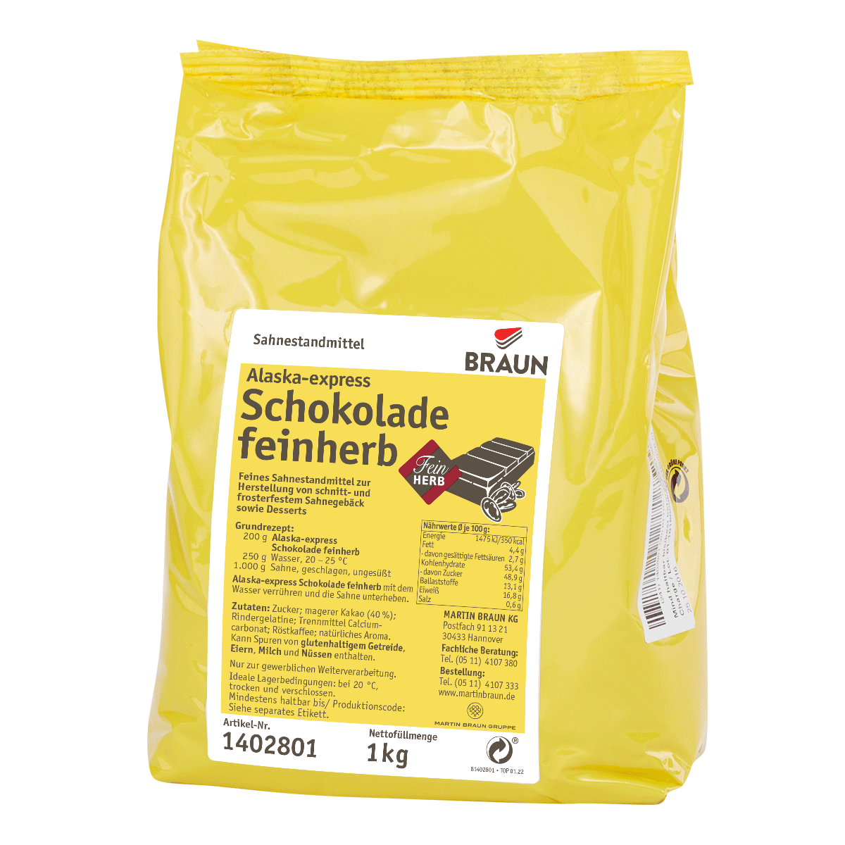 Alaska-express Schokolade Feinherb