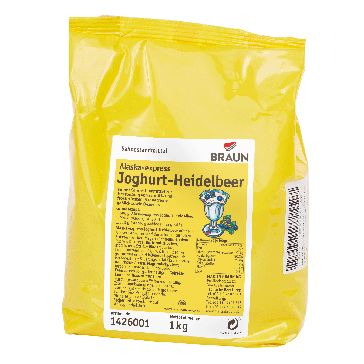Alaska-express Joghurt-Heidelbeer