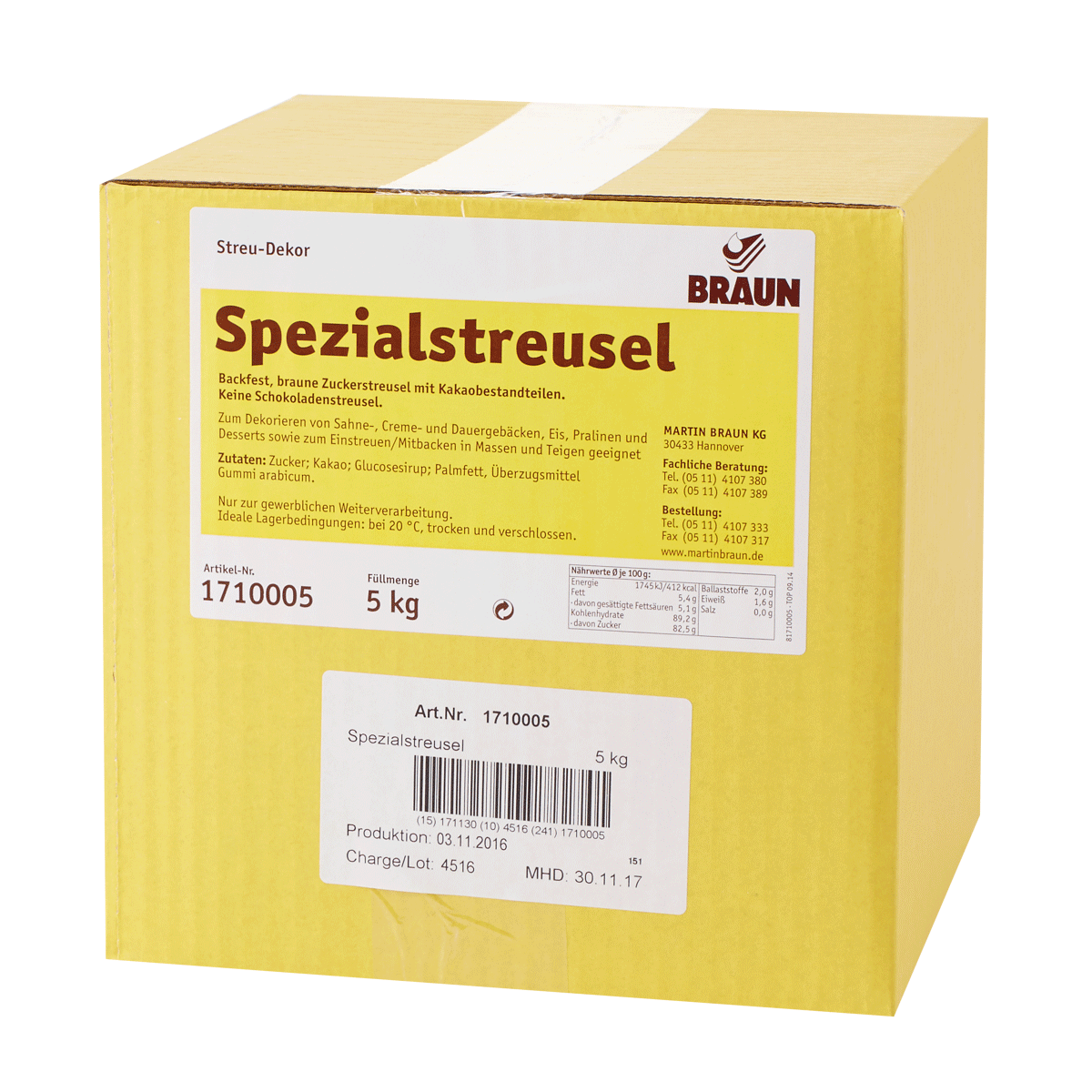 Spezialstreusel RSPO SG / RA MB cocoa