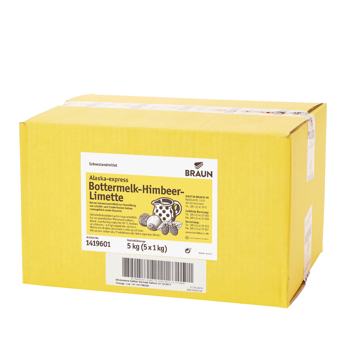 Alaska-express Bottermelk-Himbeer-Limette