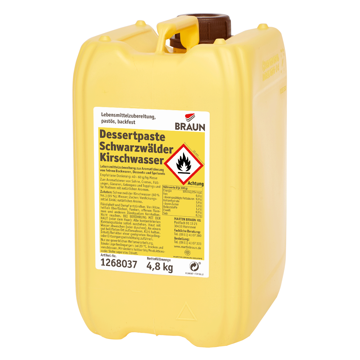 Dessertpaste Schwarzwälder Kirschwasser 4,8kg