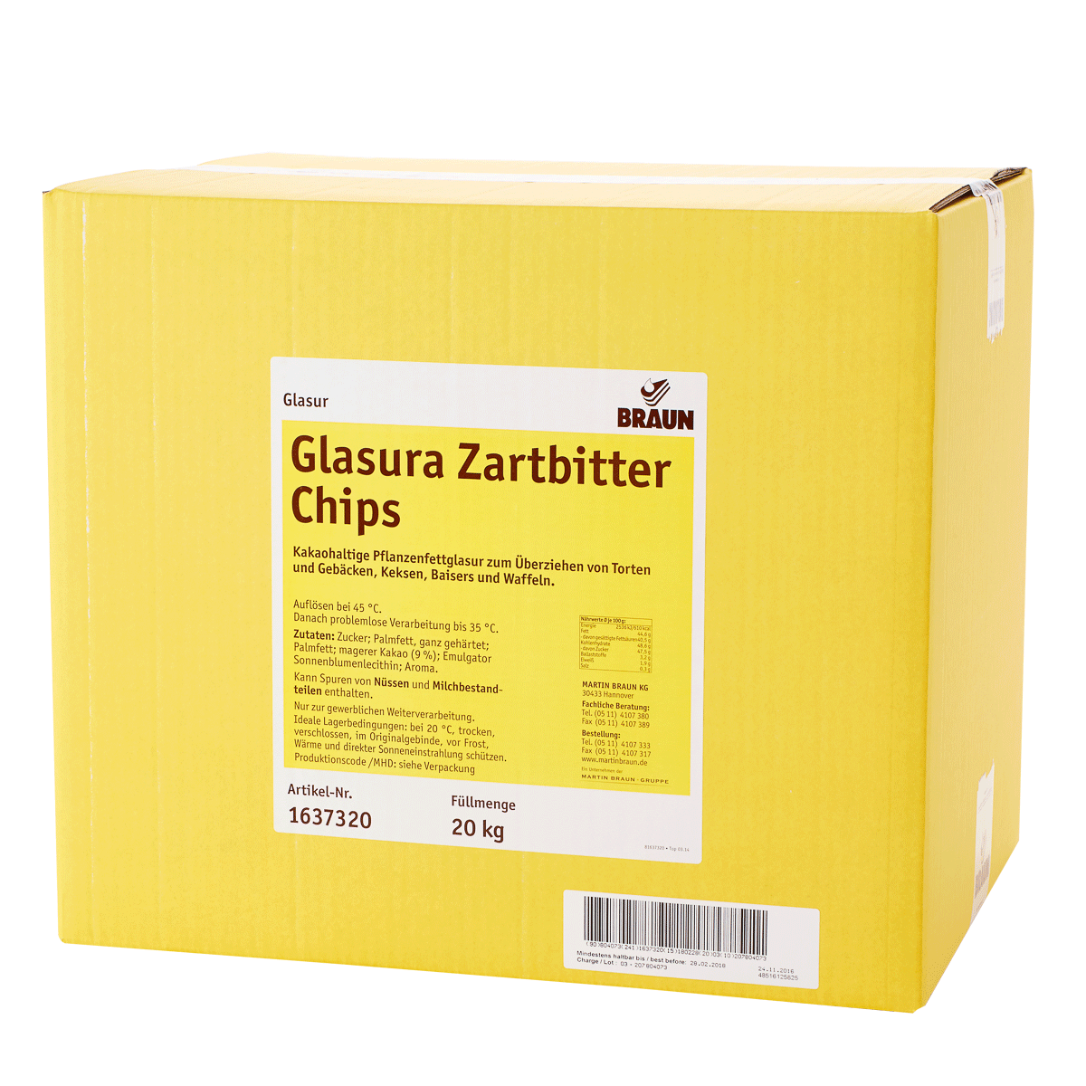 Glasura Zartbitter Chips RSPO SG RA MB cocoa