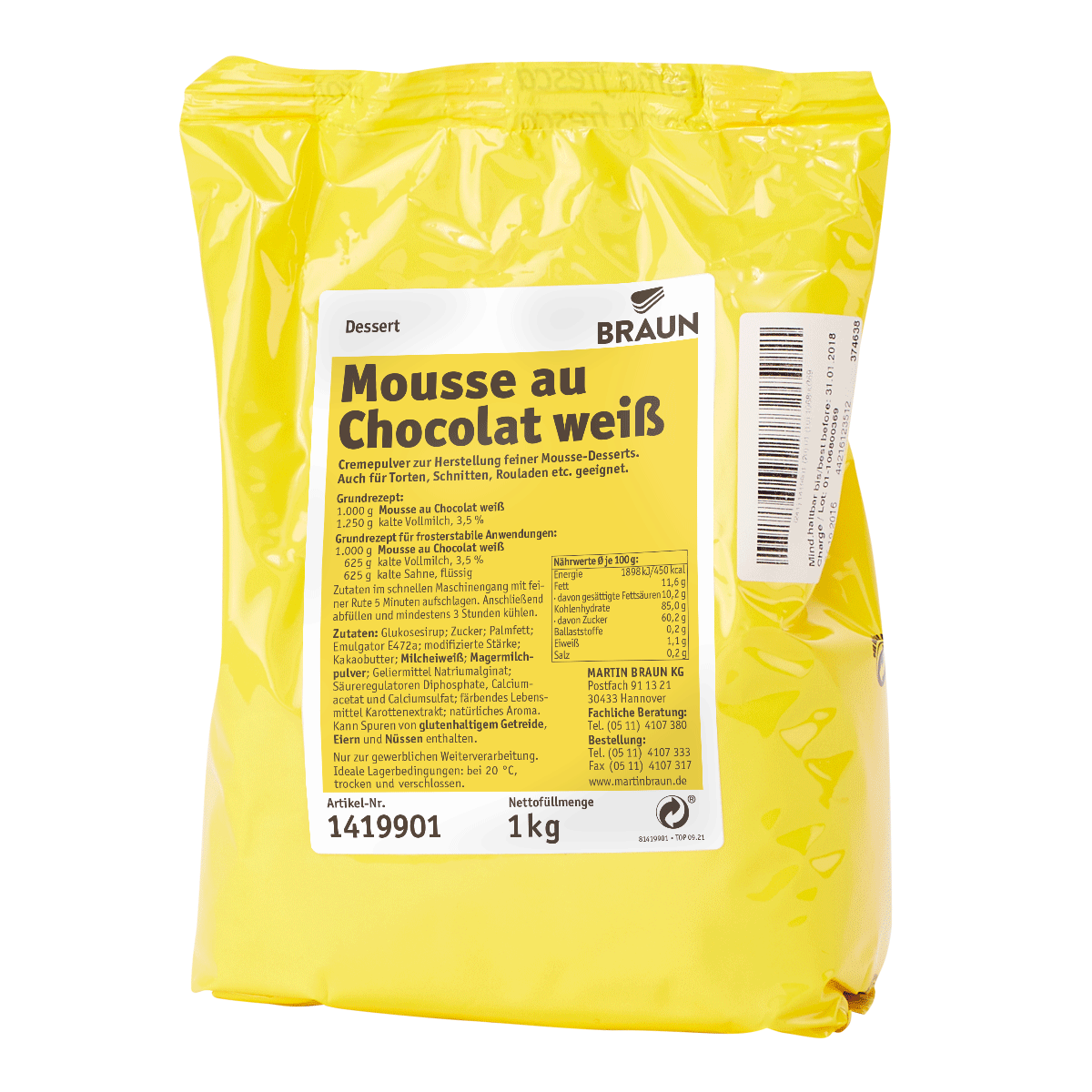 Mousse au Chocolat weiß