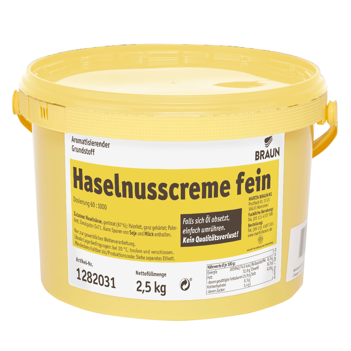 Haselnusscreme, fein