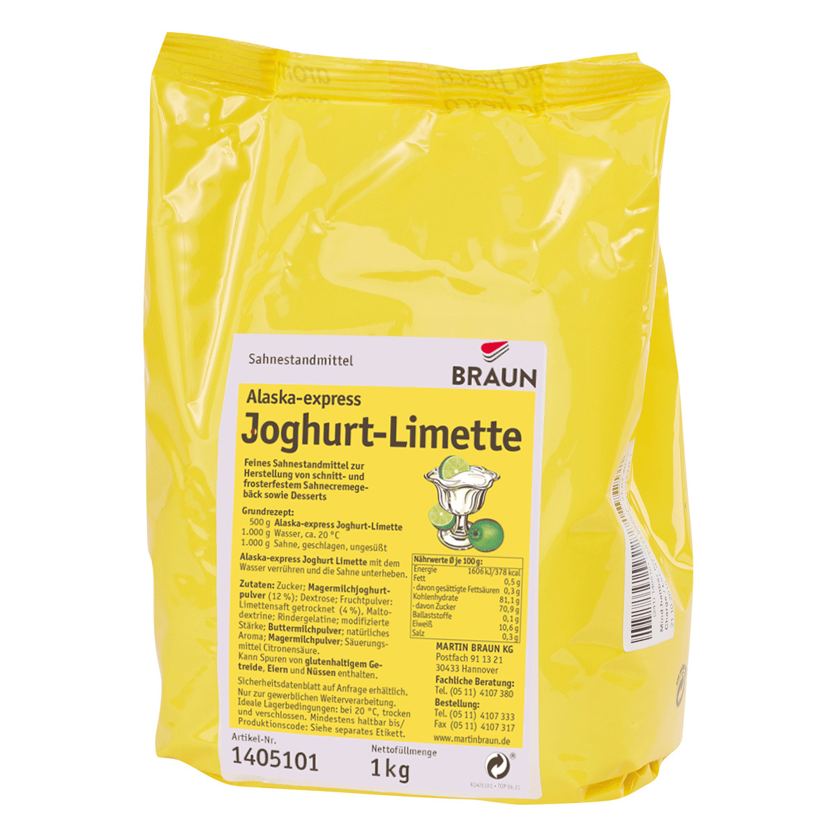 Alaska-express Joghurt-Limette