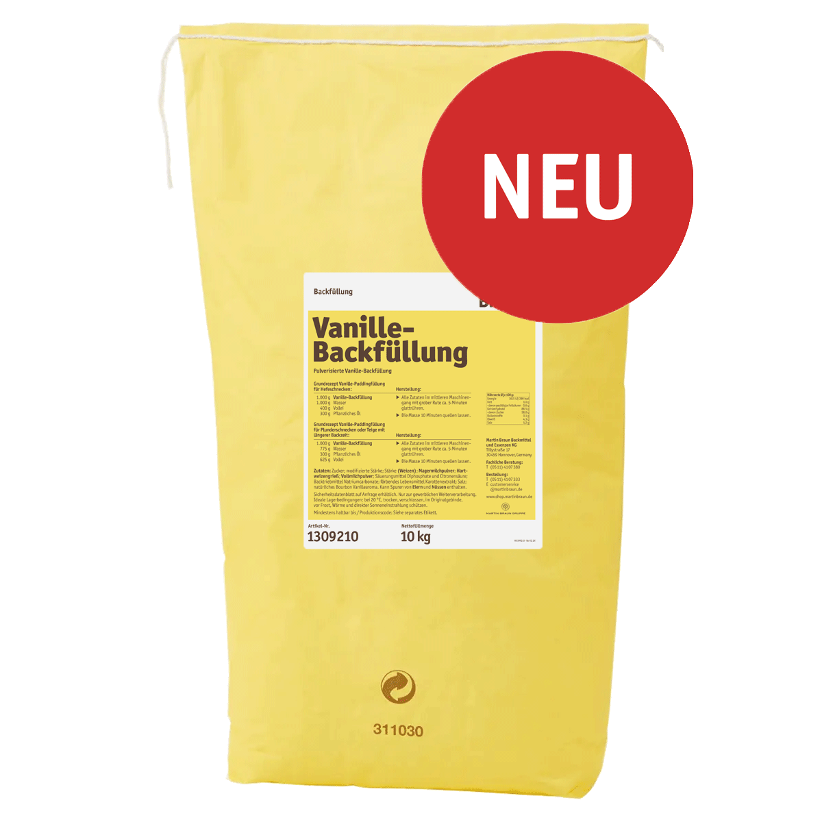 Vanille-Backfüllung