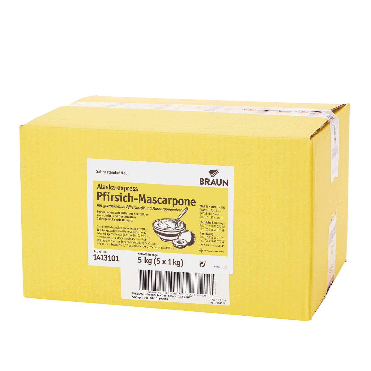 Alaska-express Pfirsich-Mascarpone