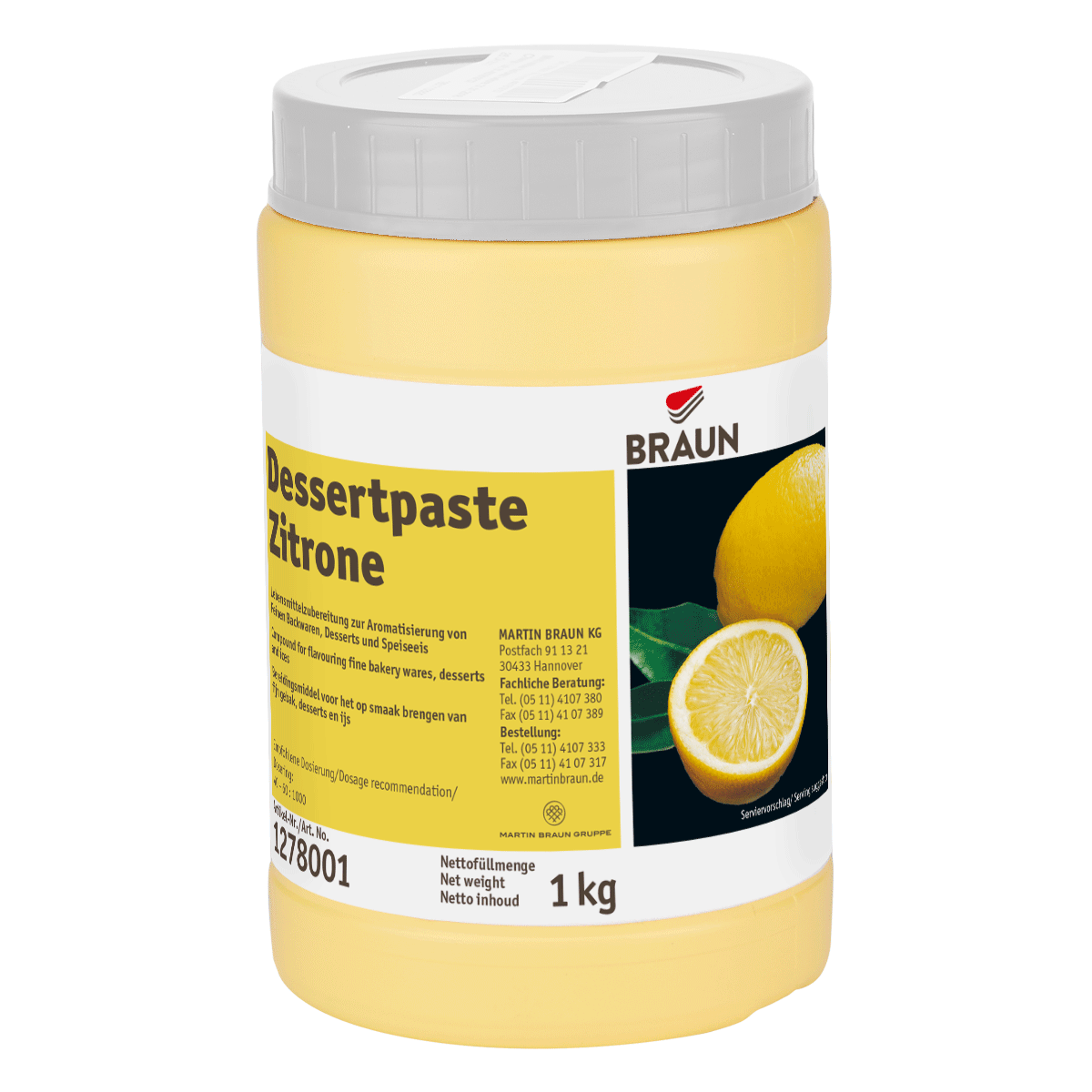 Dessertpaste Zitrone