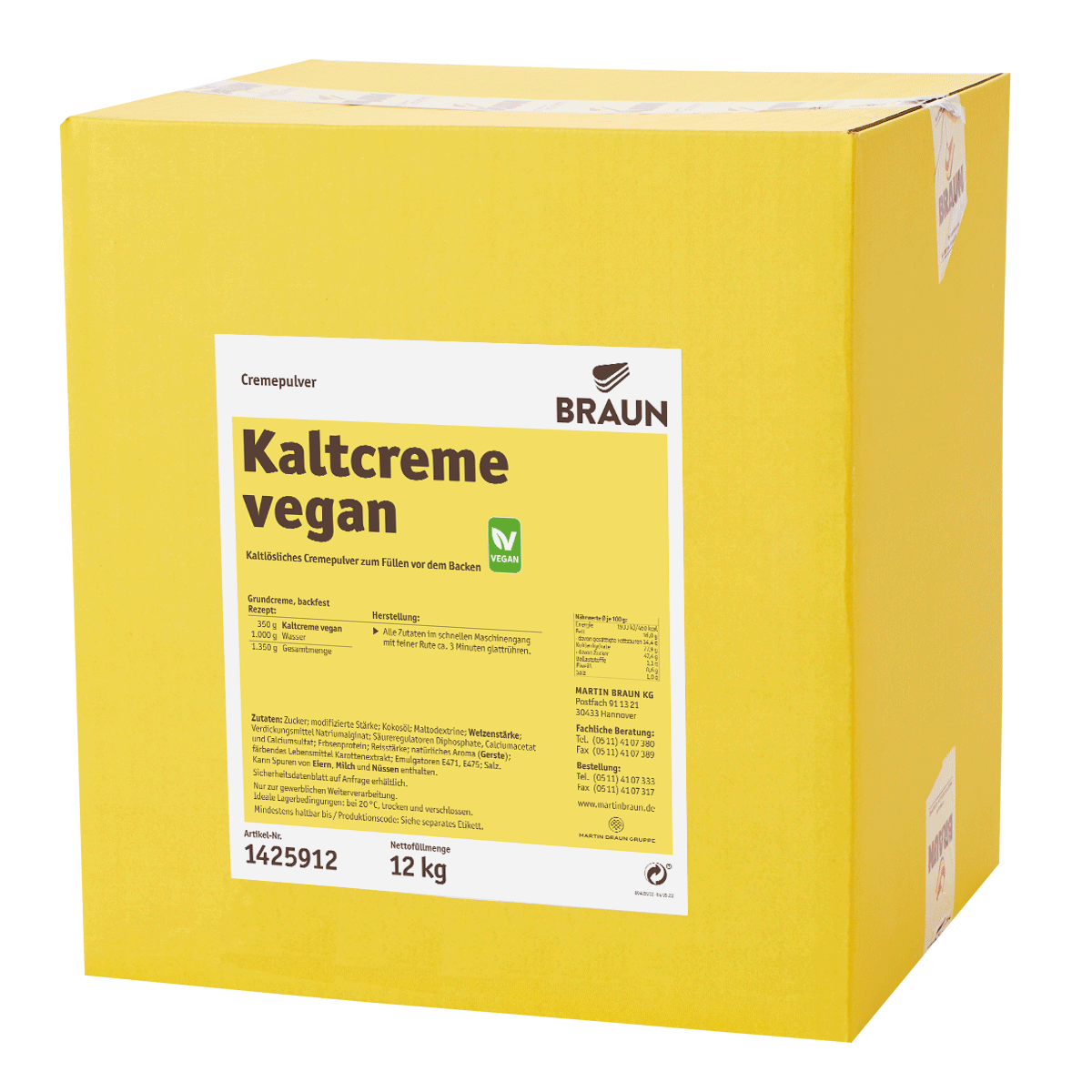 Kaltcreme vegan