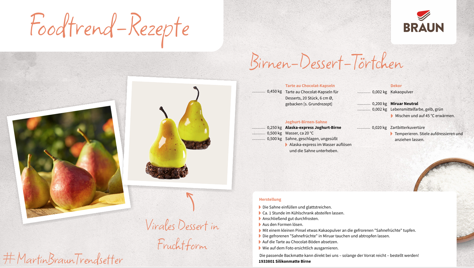 Birnendesserttrtchen