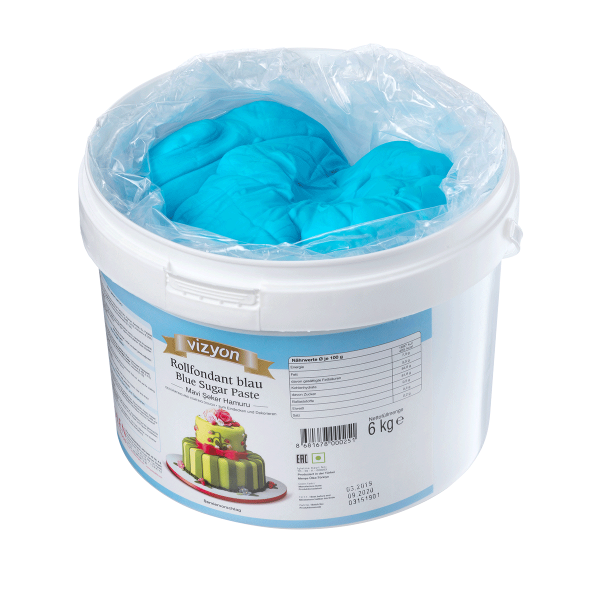 Vizyon Rollfondant blau