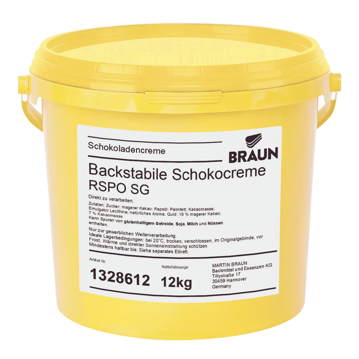 Backstabile Schokocreme RSPO SG