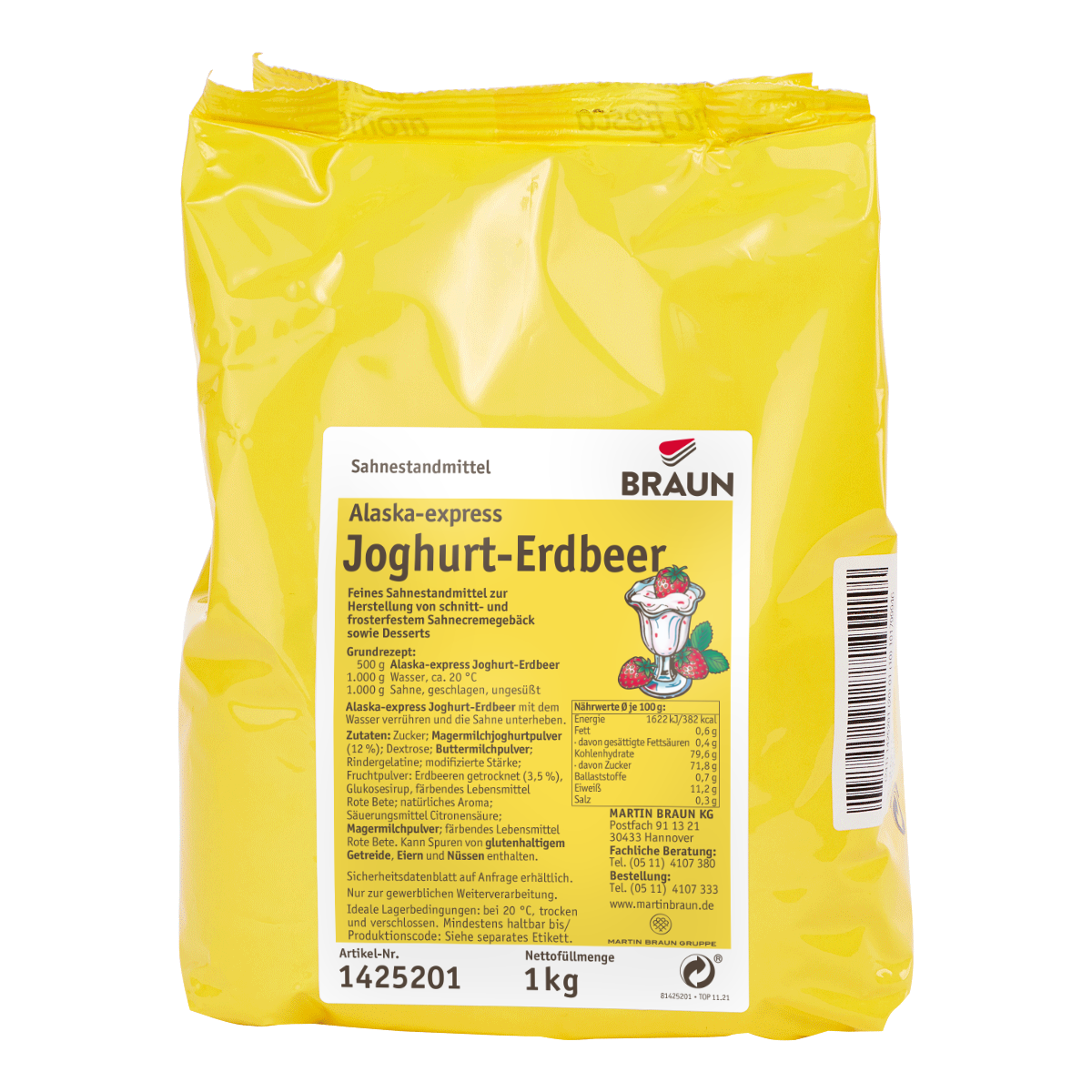 Alaska-express Joghurt-Erdbeer