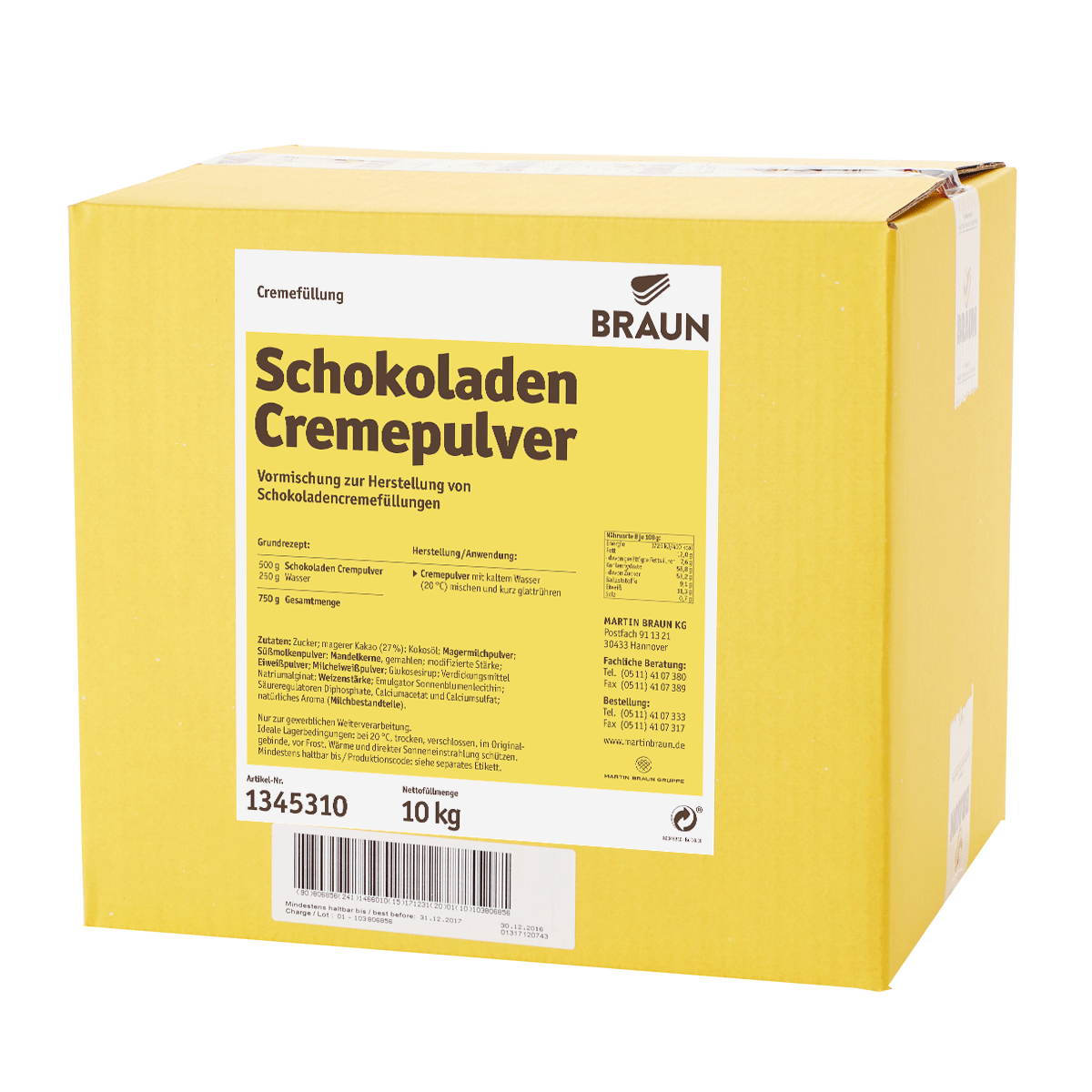 Schokoladen Cremepulver