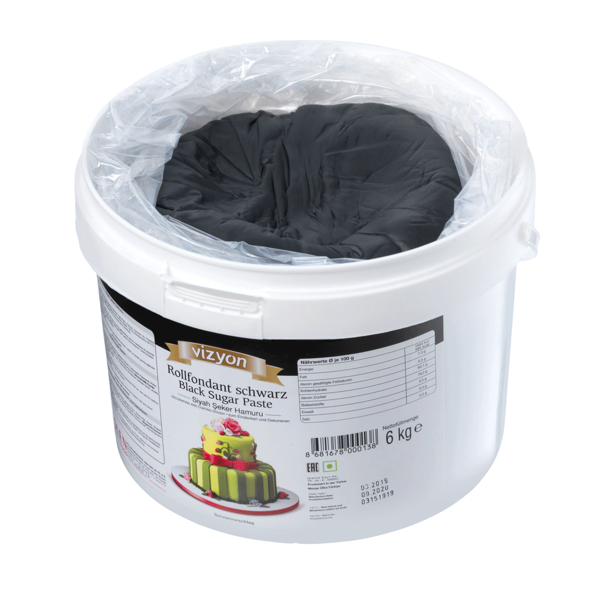 Vizyon Rollfondant schwarz