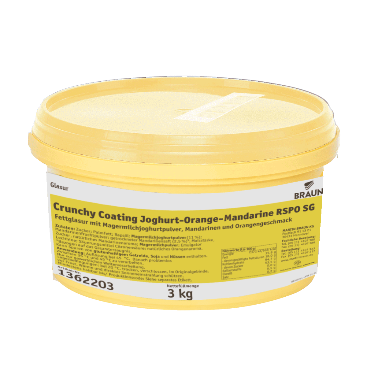 Crunchy Coating Joghurt-Orange-Mandarine RSPO SG