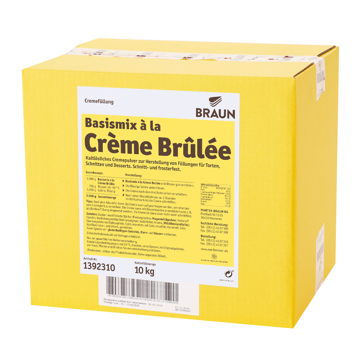 Basismix á la Crème Brûlée