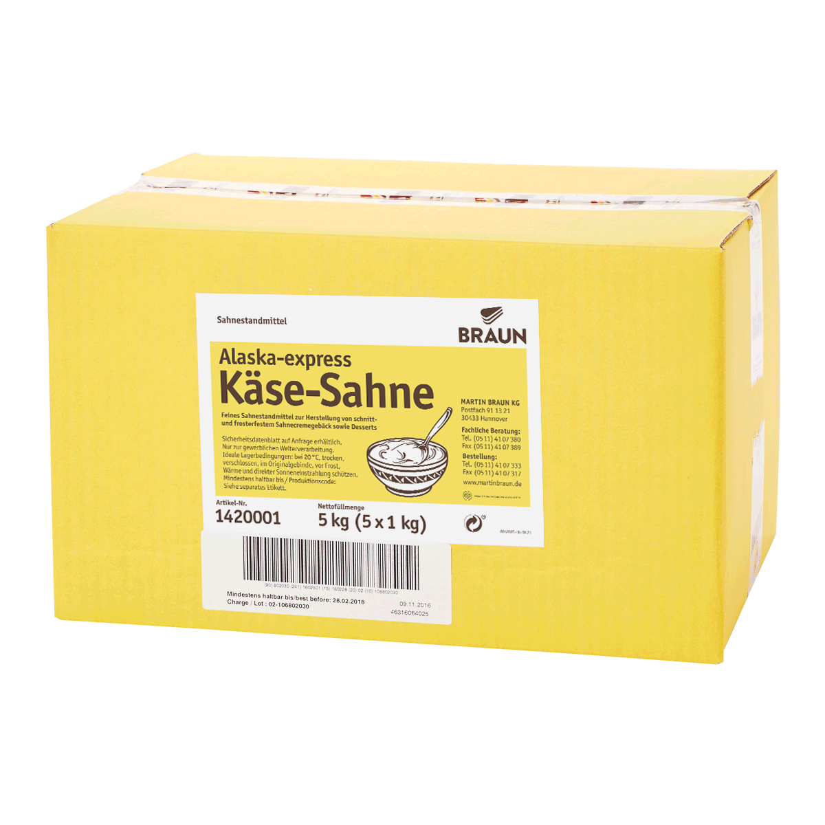 Alaska-express Käse-Sahne